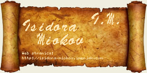Isidora Miokov vizit kartica